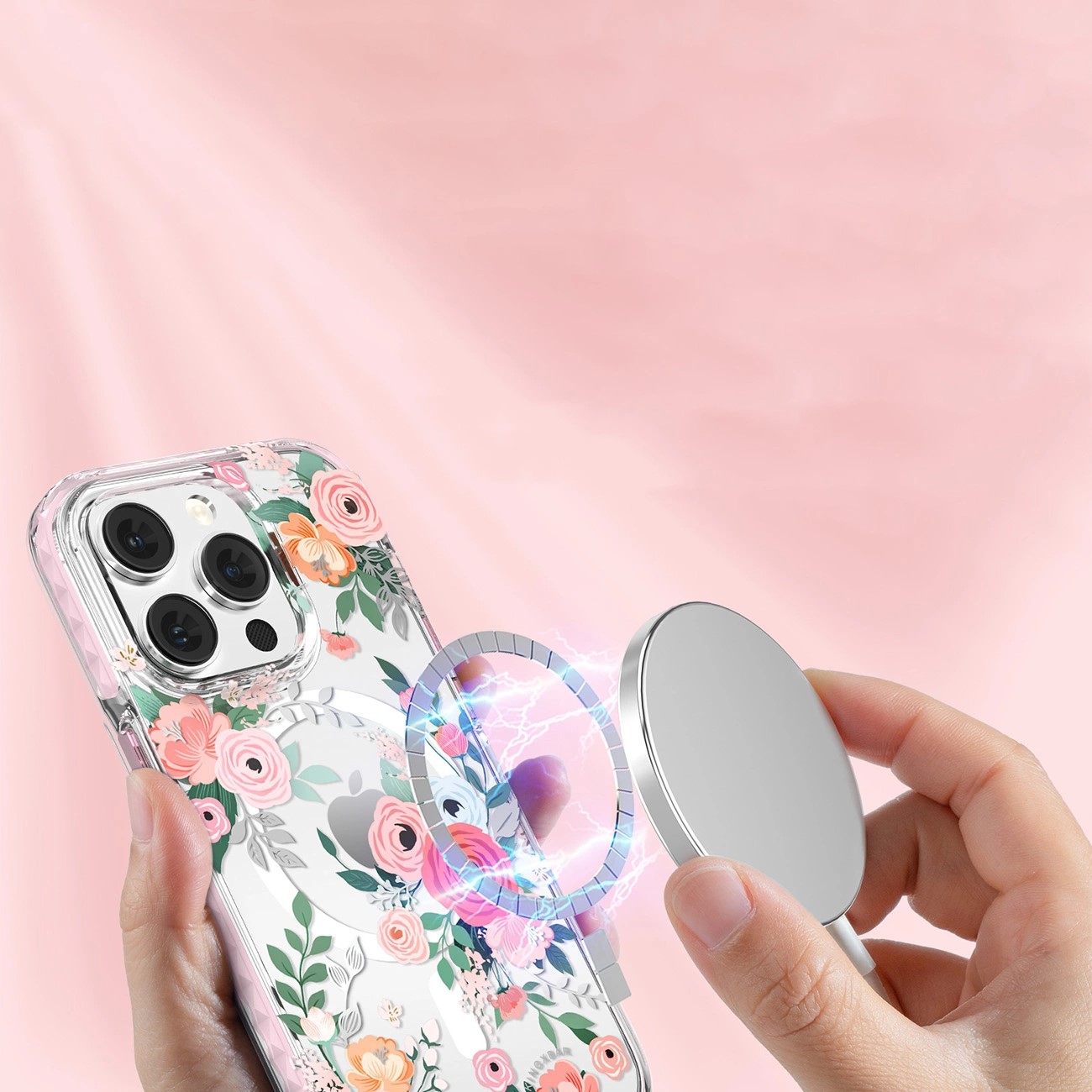 Husa Protectie Kingxbar Seria Flora Magnetica Magsafe Iphone 14 - 1 | YEO